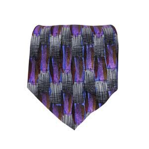 JEROME J. GARCIA VINTAGE MEN'S 4" TIE 1996 COLLECTION BLACK / PURPLE / GRAY